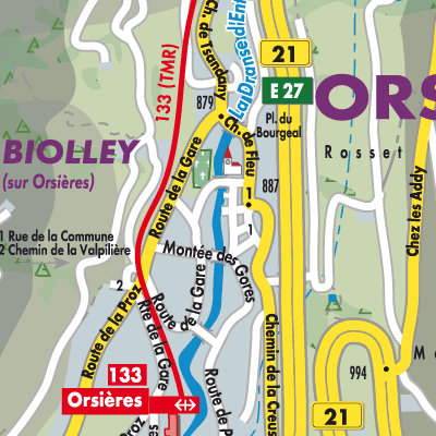 Stadtplan Orsières