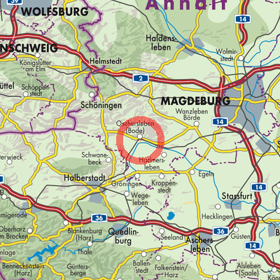 Landkarte Oschersleben