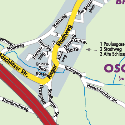Stadtplan Oschitz