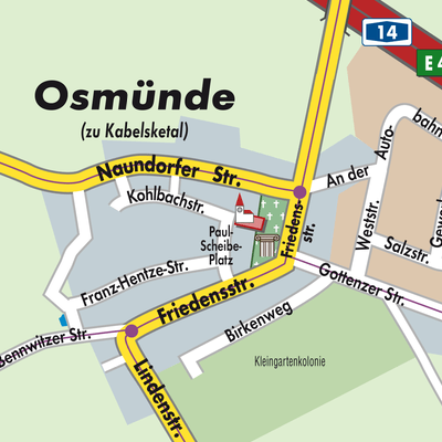 Stadtplan Osmünde
