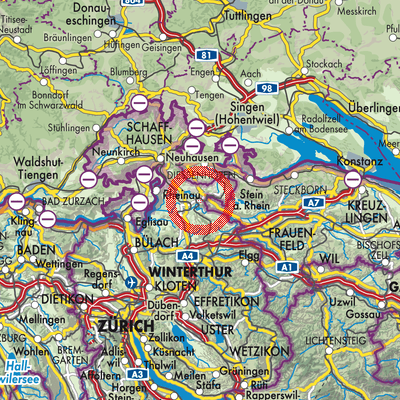 Landkarte Ossingen