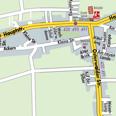 Stadtplan Osterwald Oberende