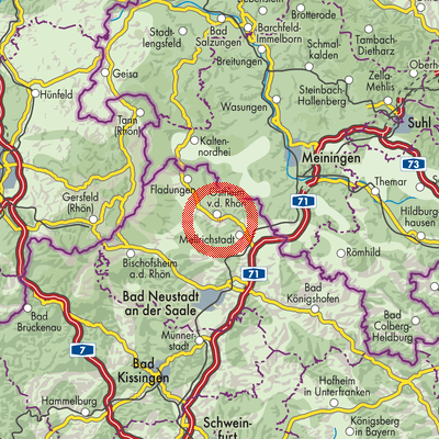 Landkarte Ostheim vor der Rhön (VGem)