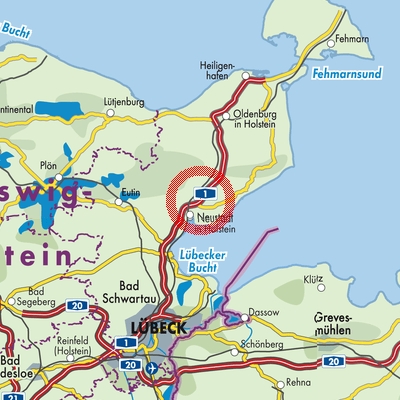 Landkarte Ostholstein-Mitte