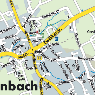 Stadtplan Ottenbach