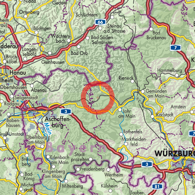 Landkarte Partensteiner Forst