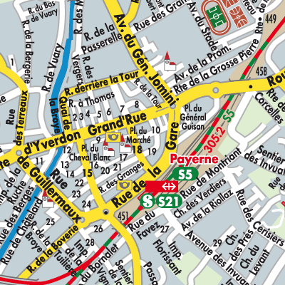 Stadtplan Payerne