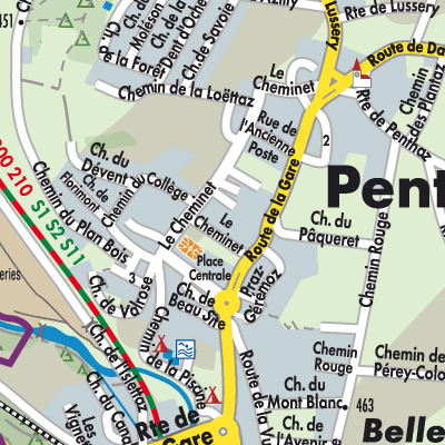 Stadtplan Penthalaz
