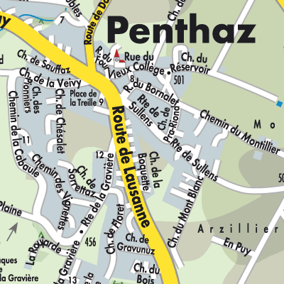 Stadtplan Penthaz