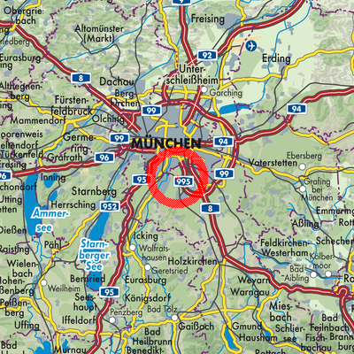 Landkarte Perlacher Forst