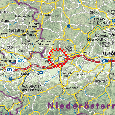 Landkarte Persenbeug-Gottsdorf