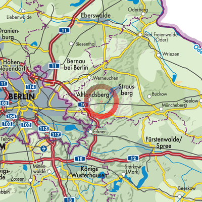Landkarte Petershagen/Eggersdorf
