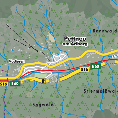 Übersichtsplan Pettneu am Arlberg