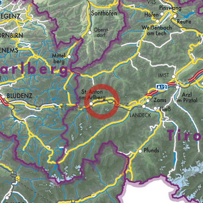 Landkarte Pettneu am Arlberg