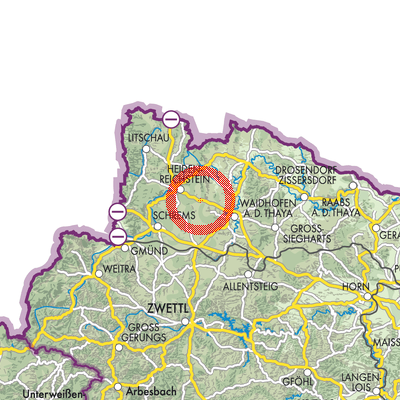 Landkarte Pfaffenschlag bei Waidhofen an der Thaya