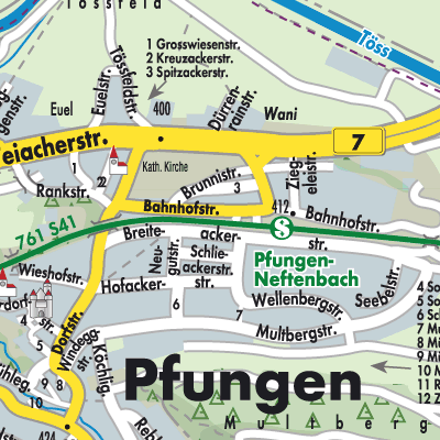 Stadtplan Pfungen