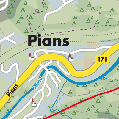 Stadtplan Pians