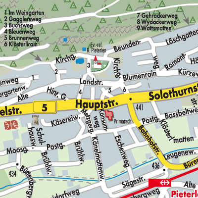 Stadtplan Pieterlen
