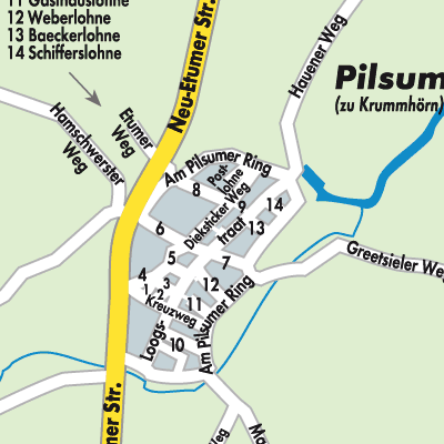 Stadtplan Pilsum