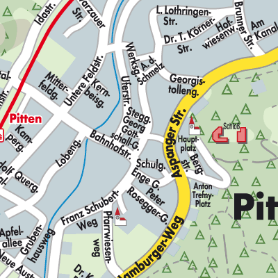 Stadtplan Pitten