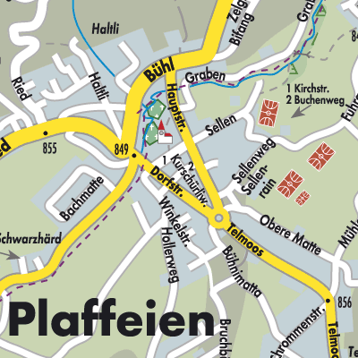 Stadtplan Plaffeien