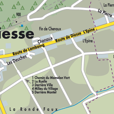 Stadtplan Plateau de Diesse