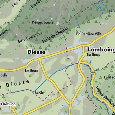 Plateau de Diesse Stadtpläne und Landkarten