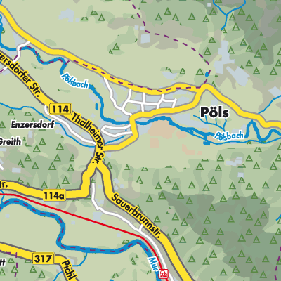 Übersichtsplan Pöls-Oberkurzheim