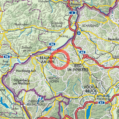 Landkarte Polling im Innkreis