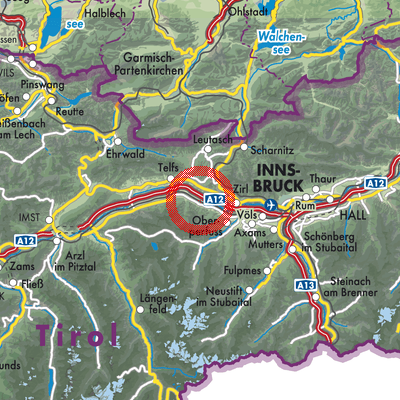 Landkarte Polling in Tirol