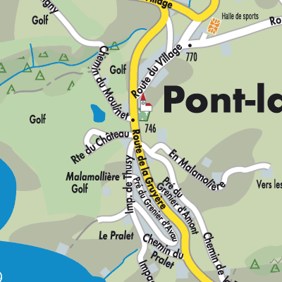 Stadtplan Pont-la-Ville
