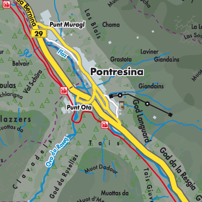 Übersichtsplan Pontresina