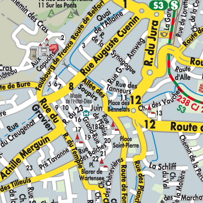 Stadtplan Porrentruy