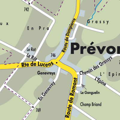 Stadtplan Prévonloup