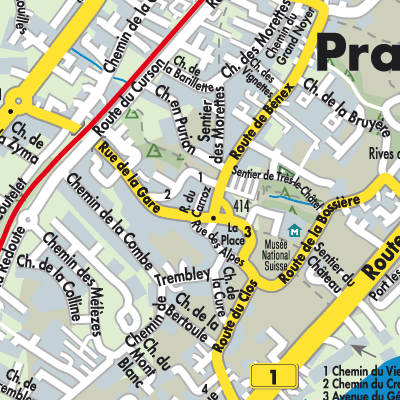 Stadtplan Prangins