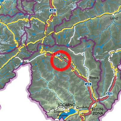 Landkarte Prato (Leventina)