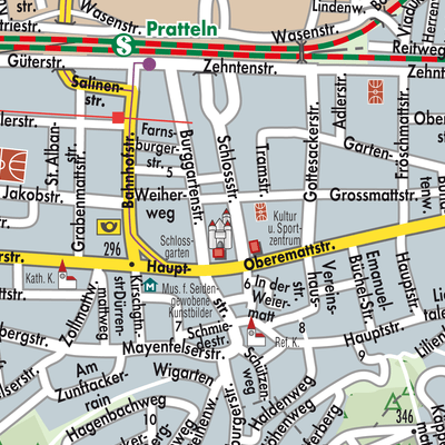 Stadtplan Pratteln