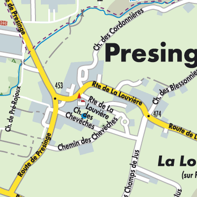 Stadtplan Presinge