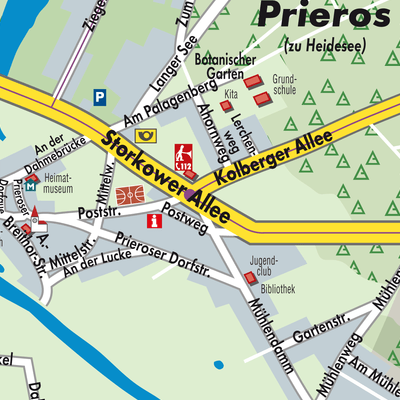 Stadtplan Prieros
