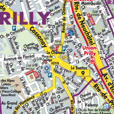 Stadtplan Prilly