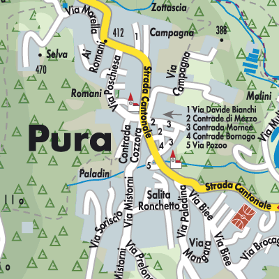 Stadtplan Pura