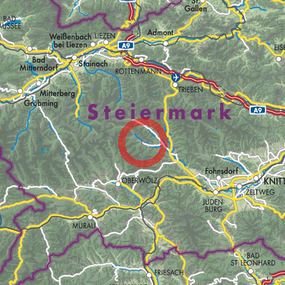 Landkarte Pusterwald