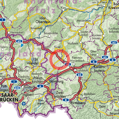 Landkarte Quirnbach/Pfalz