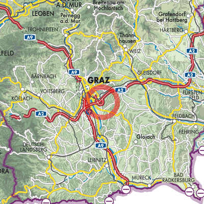 Landkarte Raaba-Grambach