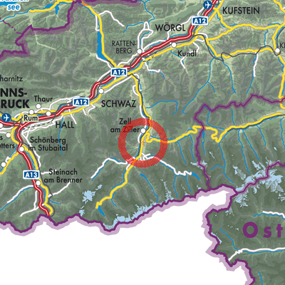 Landkarte Ramsau im Zillertal