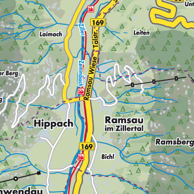 Übersichtsplan Ramsau im Zillertal