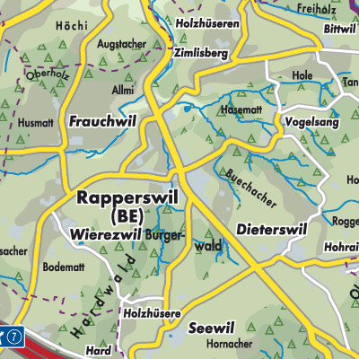 Übersichtsplan Rapperswil (BE)
