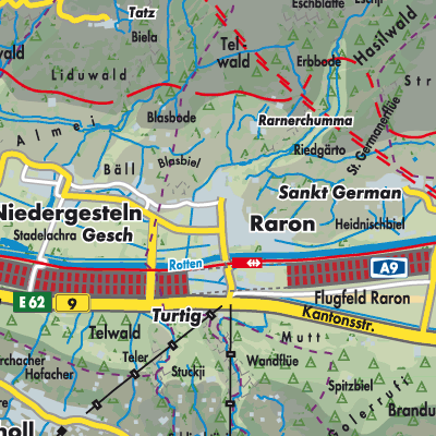 Übersichtsplan Raron