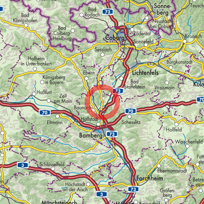 Landkarte Rattelsdorf