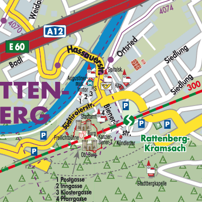 Stadtplan Rattenberg